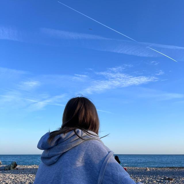 Nina Szobel am Strand