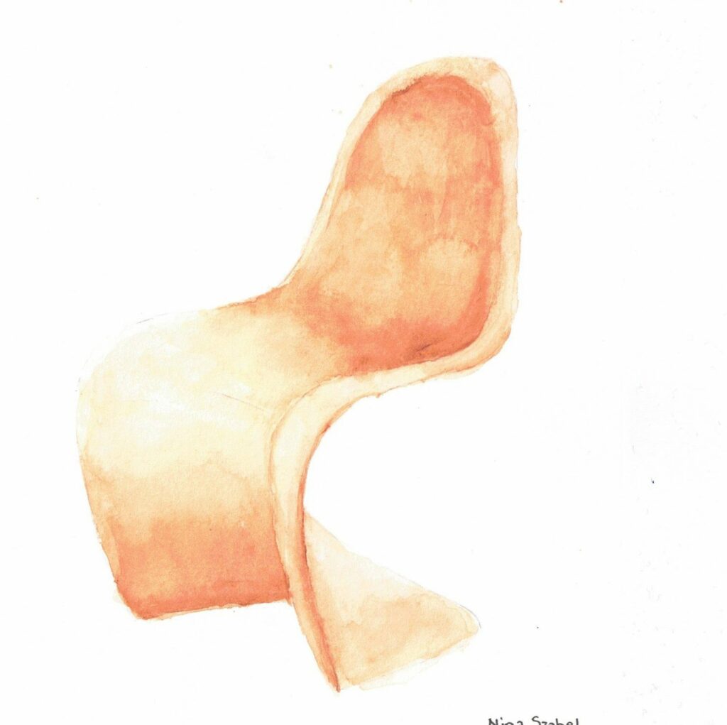 Sessel gemalt mit Aquarell